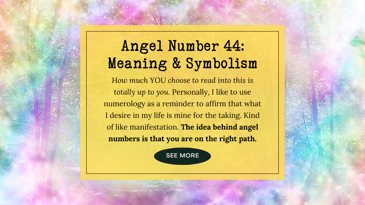 Angel Number 44 - Numerology Meaning & Symbolism - Nanala Cove